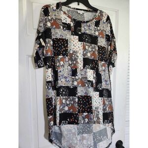 lulaRoe Fall print short sleeve size XS , very soft , goes with tons of colors‎